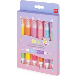 Legami Milano Set of 6 Kitty Dual Tip Highlighters ''Meow'' MHL0002