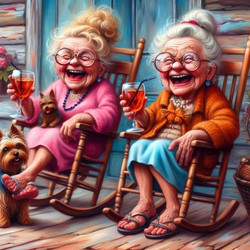 Olympus Old happy women Ψηφιδωτό Diamond Painting Kit 50x40cm