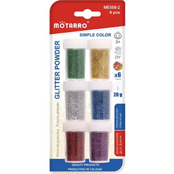 Χρυσόσκονες Χειροτεχνίας 6 x 20g Classic Colors Motarro ME509-2