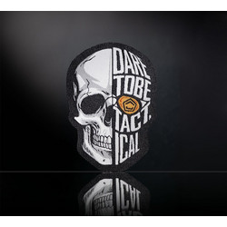 Pentagon Patch HALF SKULL MORALE