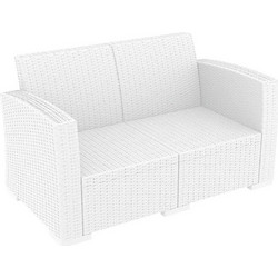 MONACO WHITE 2ΘΕΣΙΟΣ ΚΑΝΑΠΕΣ ΠΟΛ/ΝΙΟΥ 140X79X79εκ