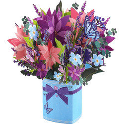 ORIGAMO ΚΑΡΤΑ ΕΥΧΕΤΗΡΙΑ FLOBOUQUET ΡΟΜΑΝΤΙΚΑ ΛΟΥΛΟΥΔΙΑ 30x34.3cm FLOREVER FQ008