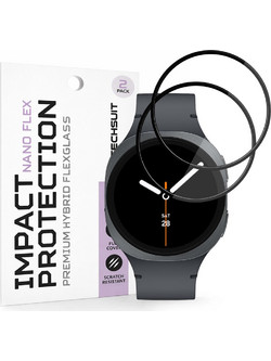 Techsuit Nano Flex Full Face Tempered Glass για το Samsung Galaxy Watch8 40mm / Watch9 40mm - Black