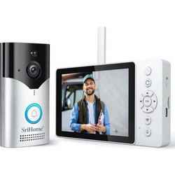 SRIHOME WIRELESS VIDEO INTERCOM SYSTEM DOORBELL CAMERA 4MP HD WIFI WHITE