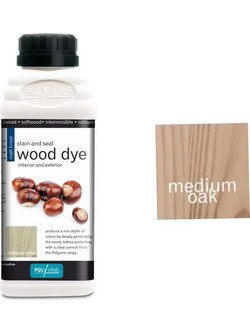 Polyvine Wax Finish Medium Βερνίκι Επιφάνειας Ξύλου Νερού Satin Oak 0.5lt