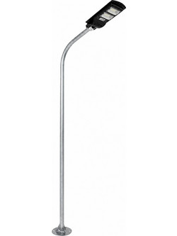 GLOBOSTAR(R) URBANO-280 GLB-000-0007 Μεταλλικός Γαλβανισμένος Στύλος Φωτισμού για Φωτοβολταϊκό Φωτιστικό Δρόμου Εξωτερικού Χώρου - Ασημί Γαλβανιζέ - Μ84 x Π25 x Υ280cm