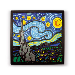 Splat Planet Ξύλινο Σετ Χειροτεχνίας Starry Night Wood Art 25x25cm