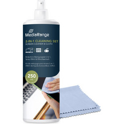 MediaRange Screen Cleaning Spray With microfibre cloth 250 ml (MR721)