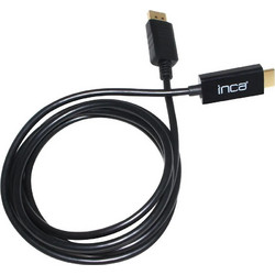 Inca Cable DisplayPort male - HDMI male 1.8m Μαύρο
