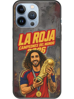 Θήκη La Roja Campeones del Mundo - Marc Cucurella iPhone 13 Pro Black TPU (Μαύρη Σιλικόνη)