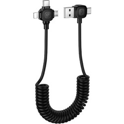 LAMTECH 6-IN-1 CHARGING CABLE TYPE-C/USB TO TYPE-C/LIGHTNING-MICRO-USB 3A 1.5M BLACK