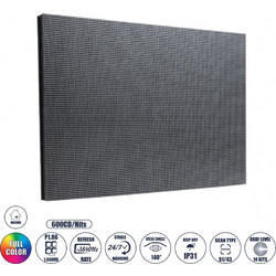 GLOBOSTAR STANDWALL 41054 Module για Οθόνες LED Video Wall 32x16cm 172x86px P1.86 LED 35W 3840Hz 14792 Dots 600cd/m Nits DC 5V Εσωτερικού Χώρου IP31 Full Color S1/43 14Bits - Kinglight SMD1515 - Μ32 x