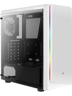 Aerocool Rift White Gaming Midi Tower Κουτί Υπολογιστή RGB με Πλαϊνό Παράθυρο