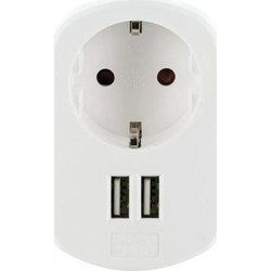Schwaiger Φορτιστής Χωρίς Καλώδιο με 2 Θύρες USB-A Λευκός (LAD240532)