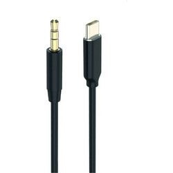 2GO USB 2.0 Cable USB-C male - 3.5mm Μαύρο 1m 797219