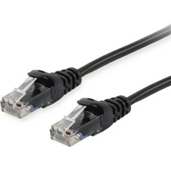 U/UTP Cat.6a (Gigabit) Καλώδιο Δικτύου Ethernet 0.15m Μαύρο