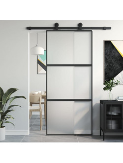 vidaXL Πόρτα Εσωτερική Συρόμενη Γυάλινη 90x205cm 155199