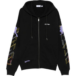 OFF WHITE ARCHIGEOGRAPHY ARROW SKATE ZIP HOODIE ΦΟΥΤΕΡ ΖΑΚΕΤΑ 44MBE015F26F003001-BLACK
