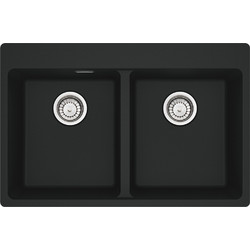 Franke Maris Bowl MRG 620-34-34 FTL Ένθετος Νεροχύτης Inox Black 76x50cm
