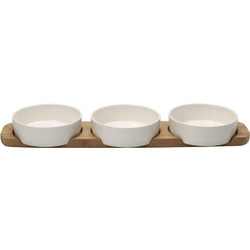 Ορντερβιέρα 3 Θέσεων Lotos 48x15x4cm White-Natural - Cryspo Trio