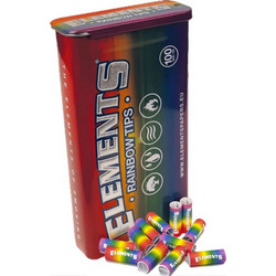 Elements Pre-Rolled Tips Τζιβάνα Σε Μεταλλικό Κουτί Rainbow- Προτυλιγμένη 100τεμ