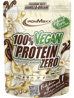 Ironmaxx 100% Vegan Protein Zero Creamy Chocolate Φυτική Πρωτεΐνη Γράμμωσης Χωρίς Λακτόζη 500gr