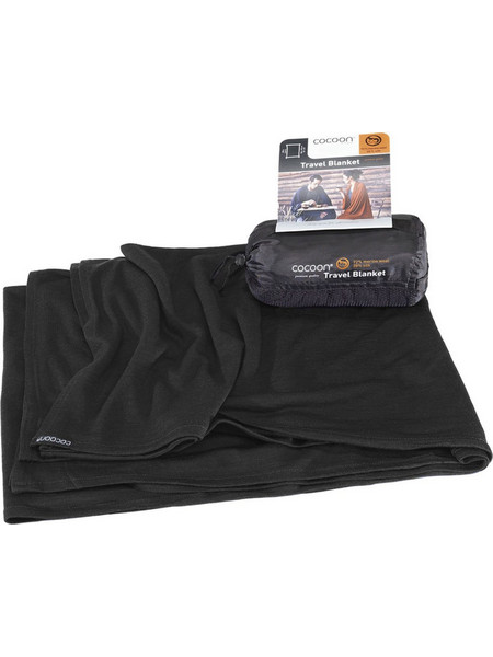 Κουβέρτα ταξιδιού Travel Blanket Merino wool/Silk 180x140 Cocoon Μαύρο