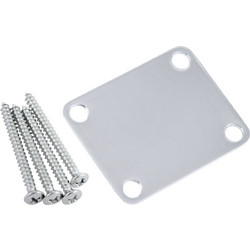 Fender Guitar/Bass Neck Plate, 4-bolt - Vintage Plain, Chrome