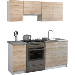 ΣΥΝΘΕΣΗ ΚΟΥΖΙΝΑΣ MAURICE ΜΕΛΑΜΙΝΗ SONAMA-ΛΕΥΚΟ HM2441 180x29,2-46εκ