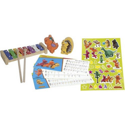 GLOCKENSPIEL DER KLEINE DRACHE KOKOSNUSS ΚΑΙ ANIMAL SHAKER SET ΜΕ 2 ΚΟΠΑΝΟΥΣ