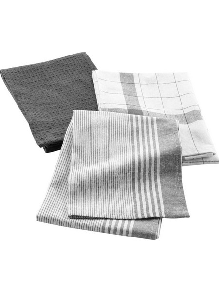 Ποτηρόπανα (Σετ 3τμχ) L-C Vibrato Charcoal Grey 1731297