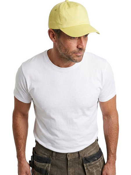 Βαμβακερό Τζόκεϊ Εργασίας Κίτρινο - Baseball Cap Rocky Yellow