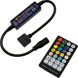 GLOBOSTAR CONTROLI 73427 Σετ Dimmer / Controller με RF Ασύρματο Χειριστήριο με 5 x 1.2A 28.8W Κανάλια DC 5-24V 6A 144W Max IP20 - RF2.4Ghz - Μ30 x Π1.7 x Υ1.1cm
