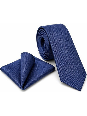 JANLOUIE TIE OXFORD WITH HANDKERCHIEF 5,5CM