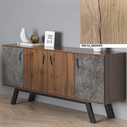 Μπουφές Νο 8 Με 4 Πόρτες 180x44.5x84 Με Επιλογές Χρωμάτων Δίχρωμος - Μελί-Meli