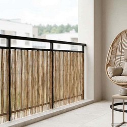 VidaXL Φράχτης Κήπου 600 x 100 cm Καλάμι Καρβουνιασμένο
