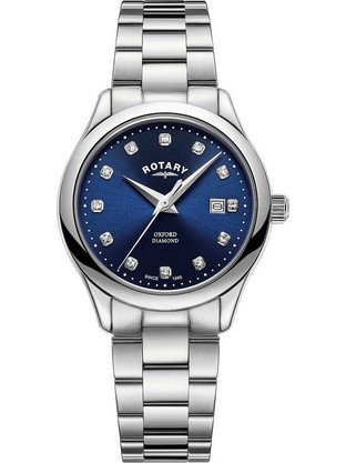 Rotary Oxford Γυναικείο Ρολόι με Ασημί Μεταλλικό Μπρασελέ LB05092/05D