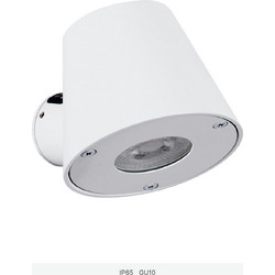 GloboStar(R) GARDENIA 60793 Φωτιστικό Τοίχου - Απλίκα Αρχιτεκτονικού Φωτισμού Εσωτερικού/Εξωτερικού Χώρου Up or Down Μονόφωτο 1 x GU10 AC220-240V Αδιάβροχο IP65 - Σώμα Αλουμινίου & Tempered Glass - Μ9