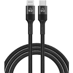 Powertech PTR-0203 Braided USB-C to Lightning Cable 27W 1m Black