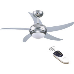 Gruppe L44001 Ανεμιστήρας Οροφής 112cm 55W με Φως & Τηλεχειριστήριο Διαφανής Ασημί