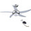 Gruppe L44001 Ανεμιστήρας Οροφής 112cm 55W με Φως & Τηλεχειριστήριο Διαφανής Ασημί