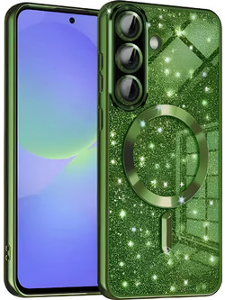 Techsuit Luxury Glitter MagSafe Back Cover Deep Green (Samsung Galaxy A36 5G / A56 5G)