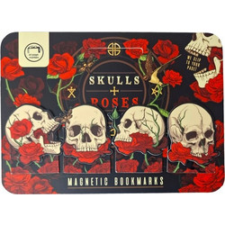 Puckator Μαγνητικοί Σελιδοδείκτες Skulls & Roses 4τμχ