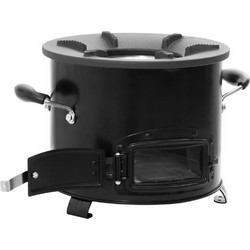 vidaXL Ξυλόσομπα Για Κάμπινγκ Μαύρη 36 x 26 x 22,5 εκ. Μεταλλική