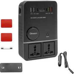 Inverter αυτοκινήτου 200W Olesson 1661 12/24V σε 220V & 4xUSB