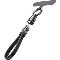 EXTRALINK Smart Life Cable 240W USB-C - USB-C KEYCHAIN, 22CM, Nylon BRAIDED, Black - (EX.96150)