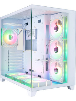 1stPlayer Megaview MV8 with 7 Fans White Gaming Midi Tower Κουτί Υπολογιστή RGB με Πλαϊνό Παράθυρο