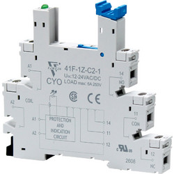 ΒΑΣΗ ΡΑΓΑΣ 1P ΓΙΑ RELAY SLIM 41F-1Z-C2-1-W CYO