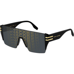 Marc Jacobs MARC712/S NZU/7Y Ανδρικά Γυαλιά Ηλίου Μάσκα Κοκάλινα Μαύρα με Μαύρο Polarized Φακό