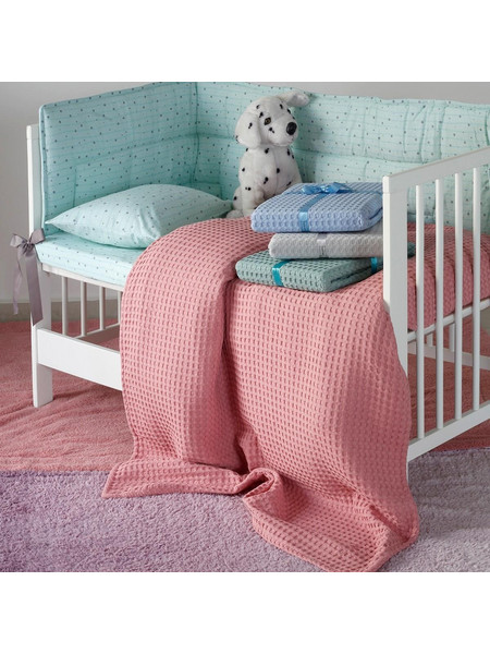 Melinen Patmos Baby Κουβέρτα Αγκαλιάς Πικέ 80x110 Μπλε